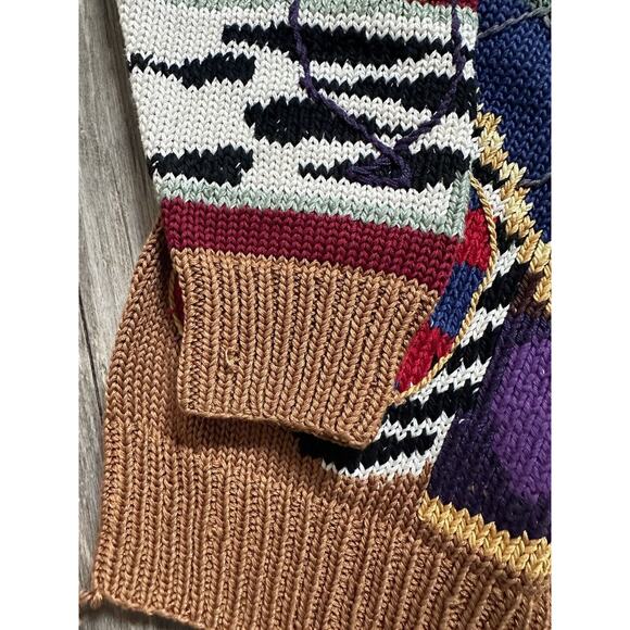 Vintage Traditional Trading Co Safari Hand Knitted Cardigan Size Large - Picture 8 of 11